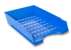 Zásuvka odkládací děrovaná, modrá - Kancelsk drovan odklada na dokumenty formtu A4.
